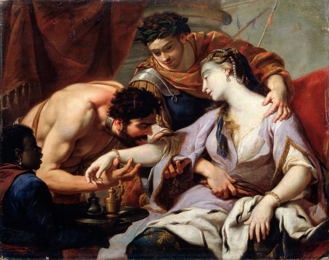 "Kuningatar ja orja", 1600-luku tekijältä School of Simon Vouet