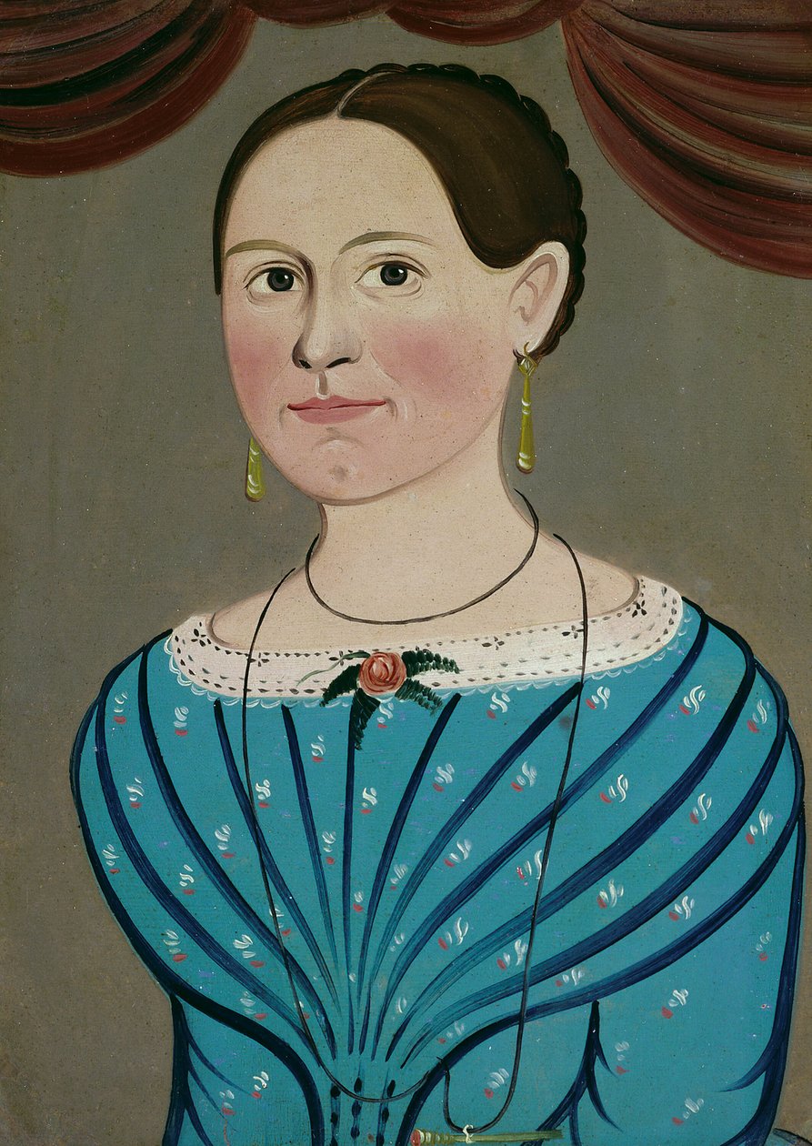 Nainen sinisessä mekossa, n. 1840. tekijältä School of William Matthew Prior