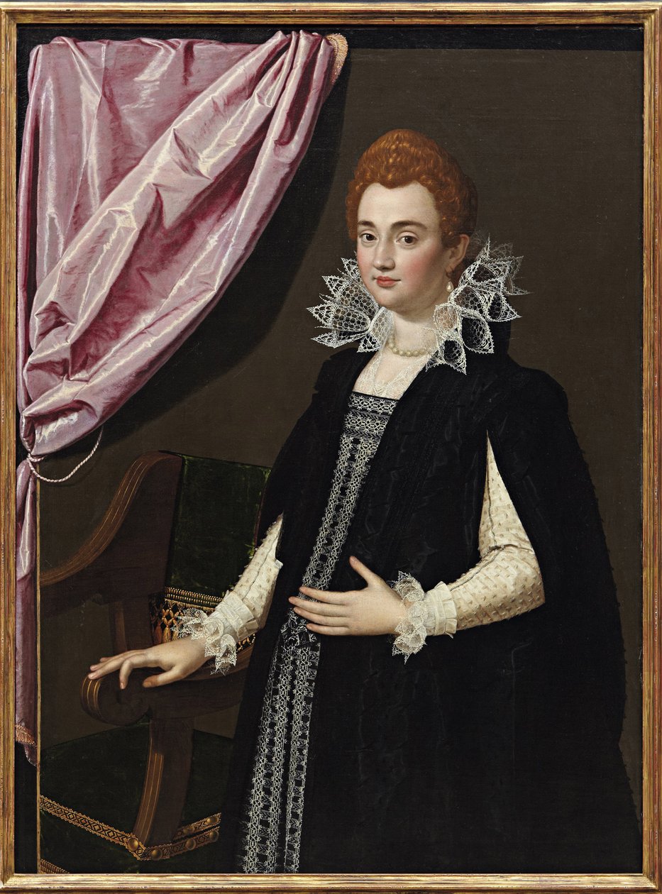 ""Marie de Medicin (1575-1642) muotokuva"" Peinture de Scipione Pulzone (1550-1598) - 1594 - Öljy kankaalle - Koko 132,1x96,5 cm Yksityinen kokoelma tekijältä Scipione Pulzone