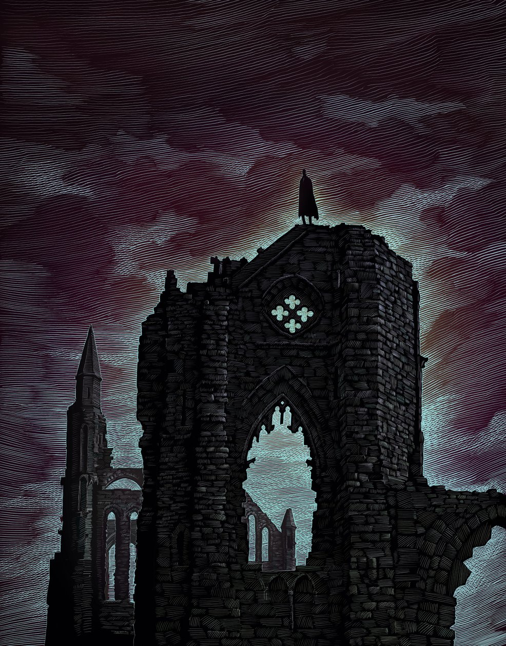 Dracula, 2010 (raapalevy, väritetty digitaalisesti) tekijältä Scott McKowen
