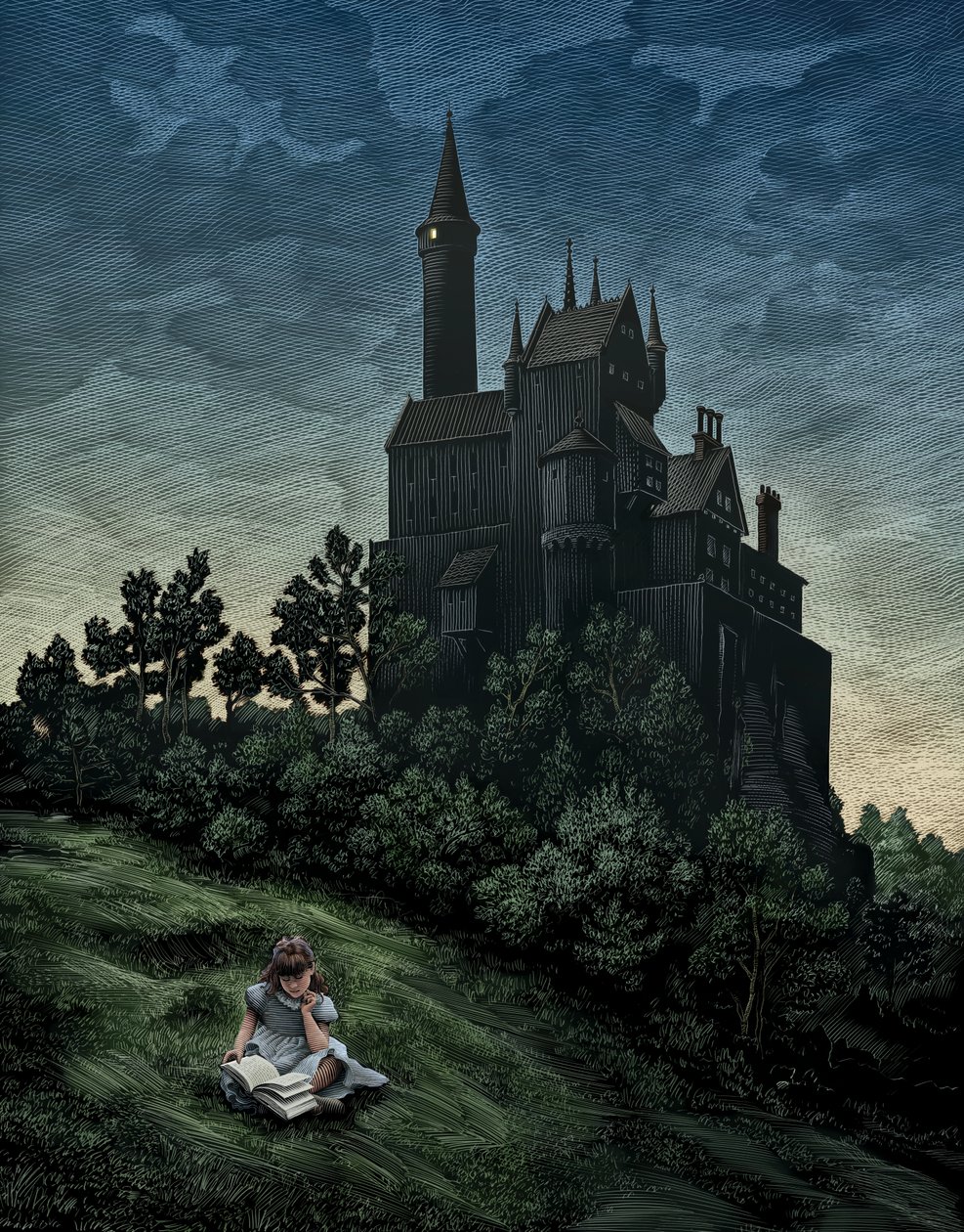 Grimmin sadut, 2009 (raaputusalusta, väritetty digitaalisesti) tekijältä Scott McKowen