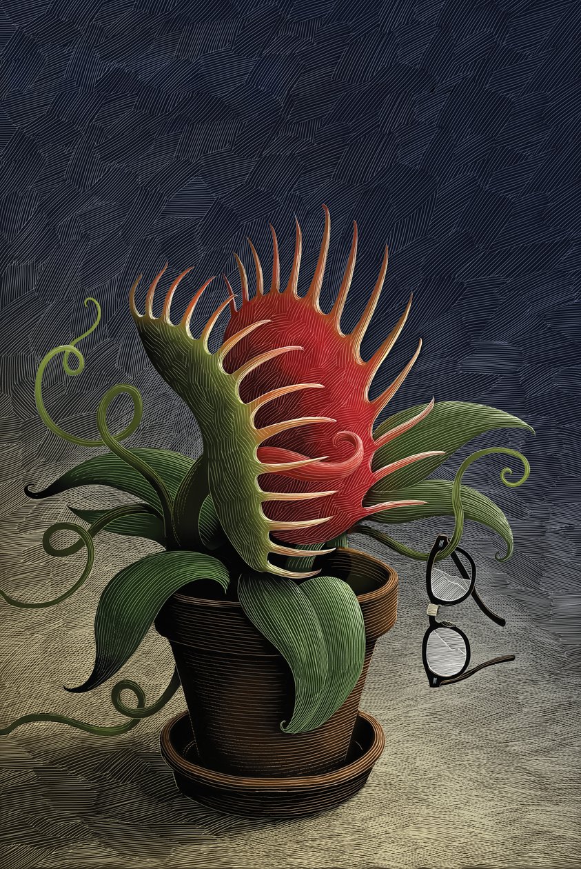 Little Shop of Horrors, 2015 (raapalevy, väritetty digitaalisesti). tekijältä Scott McKowen