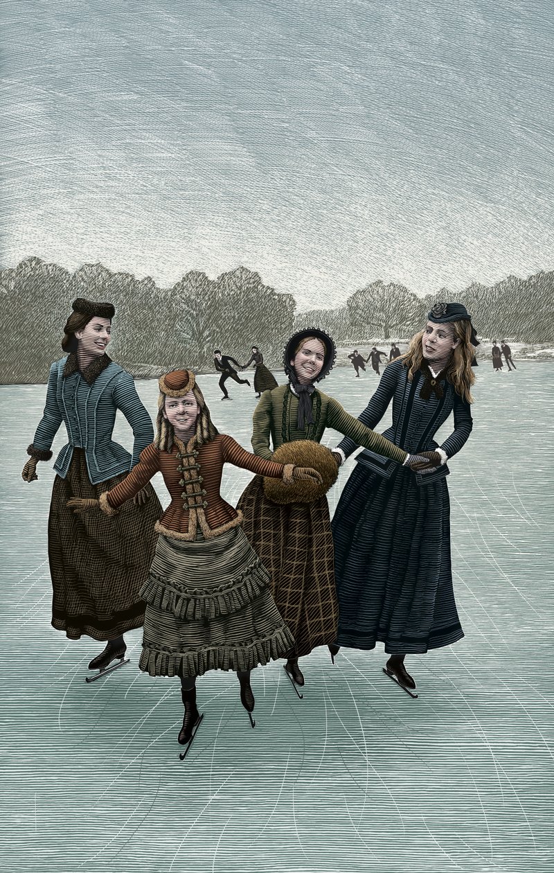 Pikkunaiset, 2004 (raaputusalusta, väritetty digitaalisesti) tekijältä Scott McKowen