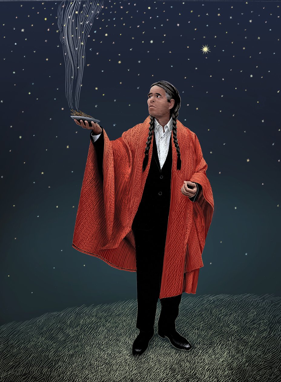 Melchior, 2022 (raapalevy, väritetty digitaalisesti) tekijältä Scott McKowen