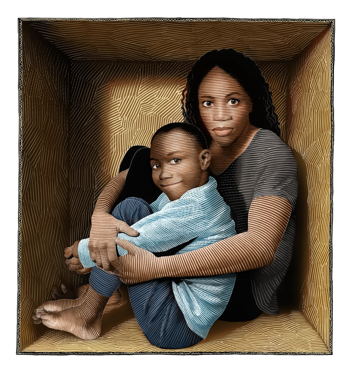 Huone, 2018 (raaputusalusta, väritetty digitaalisesti) tekijältä Scott McKowen