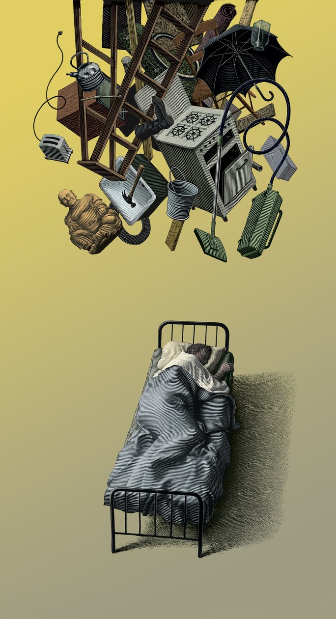 Talonmies, 2003 (raaputusalusta, väritetty digitaalisesti) tekijältä Scott McKowen
