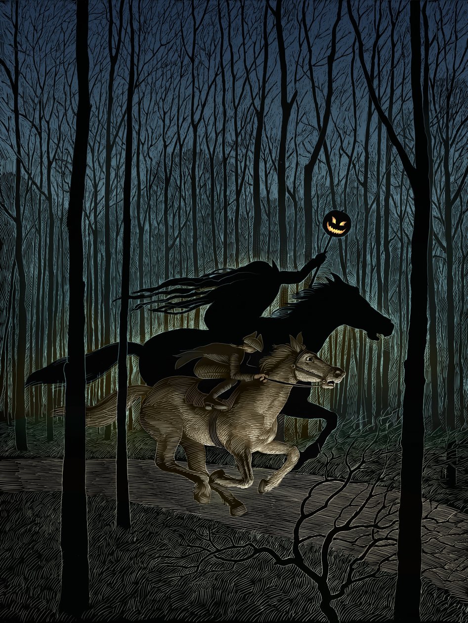 The Legend of Sleepy Hollow, 2012 (raaputusalusta, väritetty digitaalisesti) tekijältä Scott McKowen