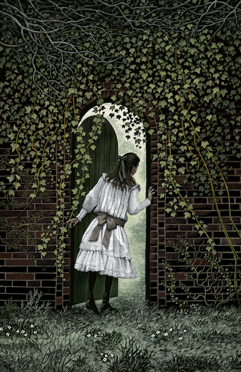 Salainen puutarha, 2004 (raaputusalusta, väritetty digitaalisesti). tekijältä Scott McKowen
