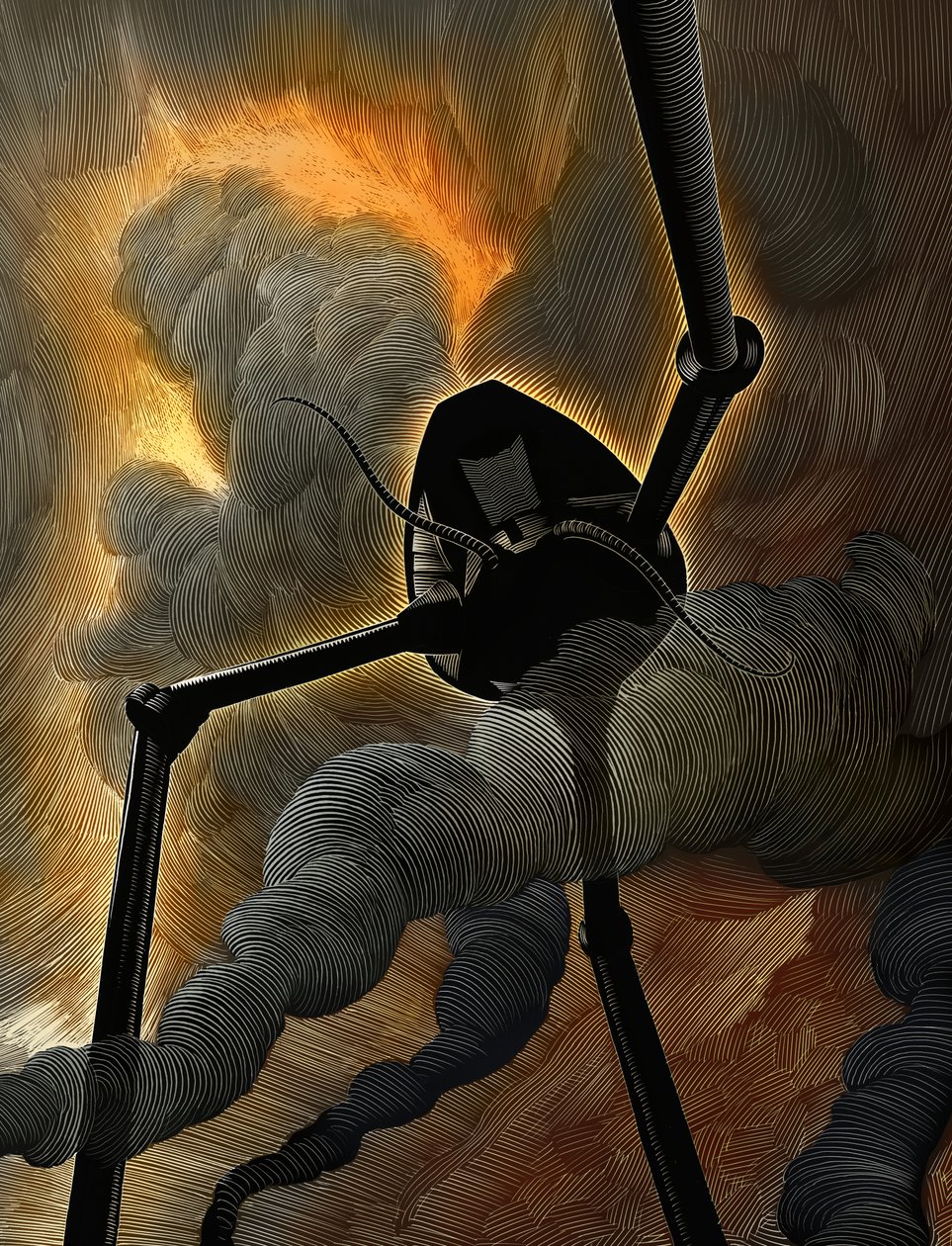 Maailmojen sota, 2014 (raaputusalusta, väritetty digitaalisesti) tekijältä Scott McKowen