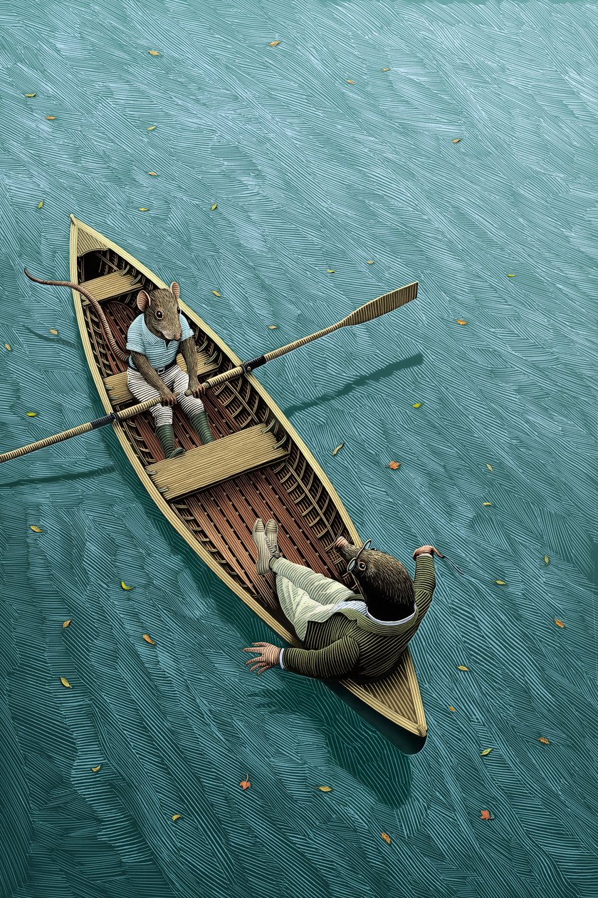 The Wind in the Willows, 2005 (raaputusalusta, väritetty digitaalisesti). tekijältä Scott McKowen