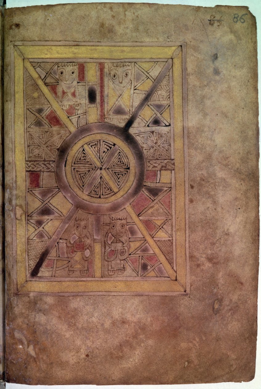 Ms 11.6.32 Koristefolio teoksesta "The Book of Deer" tekijältä Scottish School