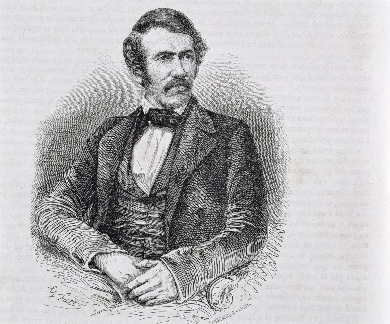 David Livingstone (1813-1873), kaivertaja S. Pannemaker tekijältä Scottish School