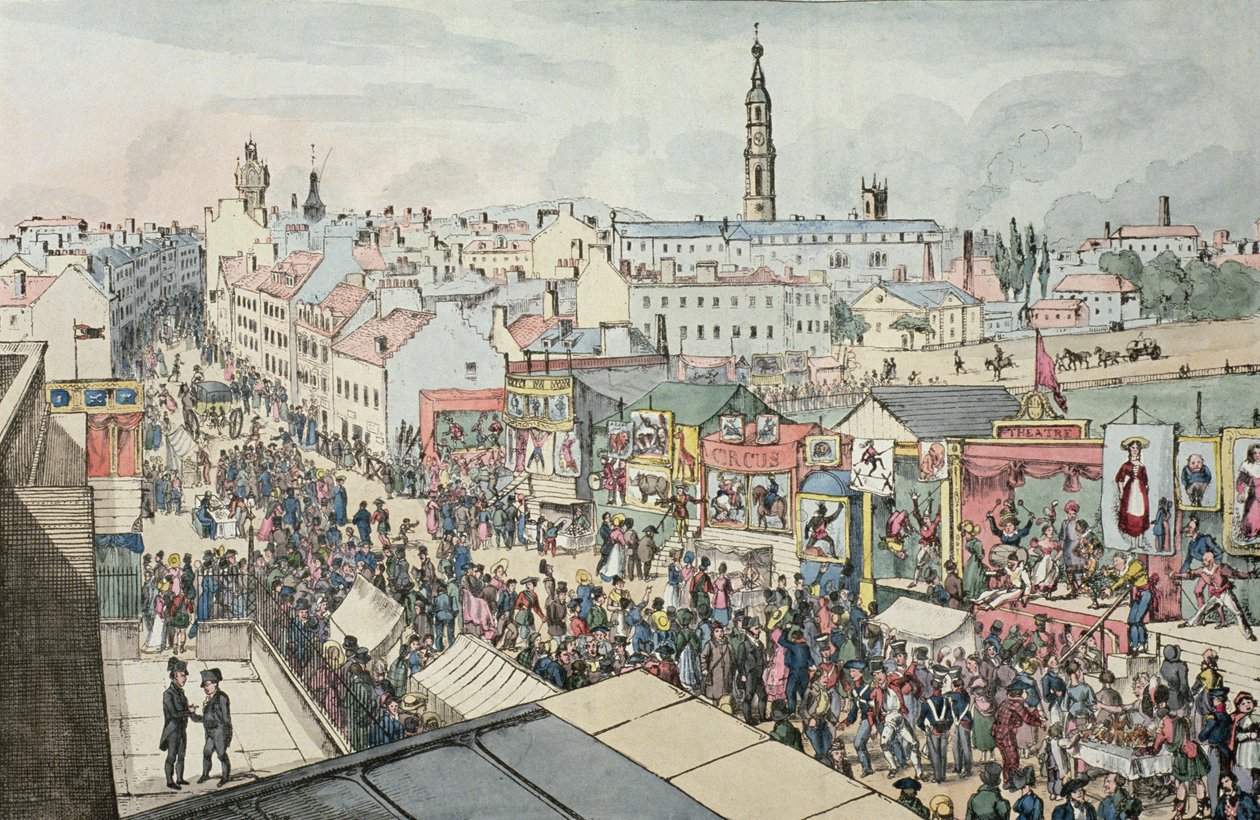 Piirustus Glasgow Fairista, Glasgow Looking Glassista, 1825 tekijältä Scottish School