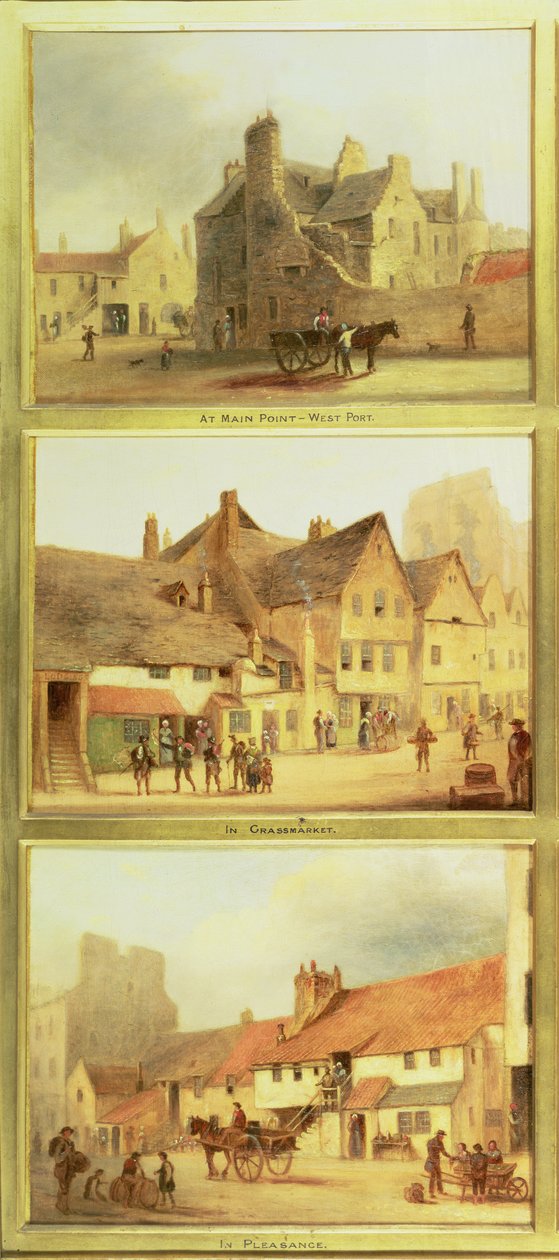 Main Point West Port, Grassmarket ja Pleasance, yksityiskohta Edinburghista: Yhdeksän näkymää vanhaankaupunkiin tekijältä Scottish School