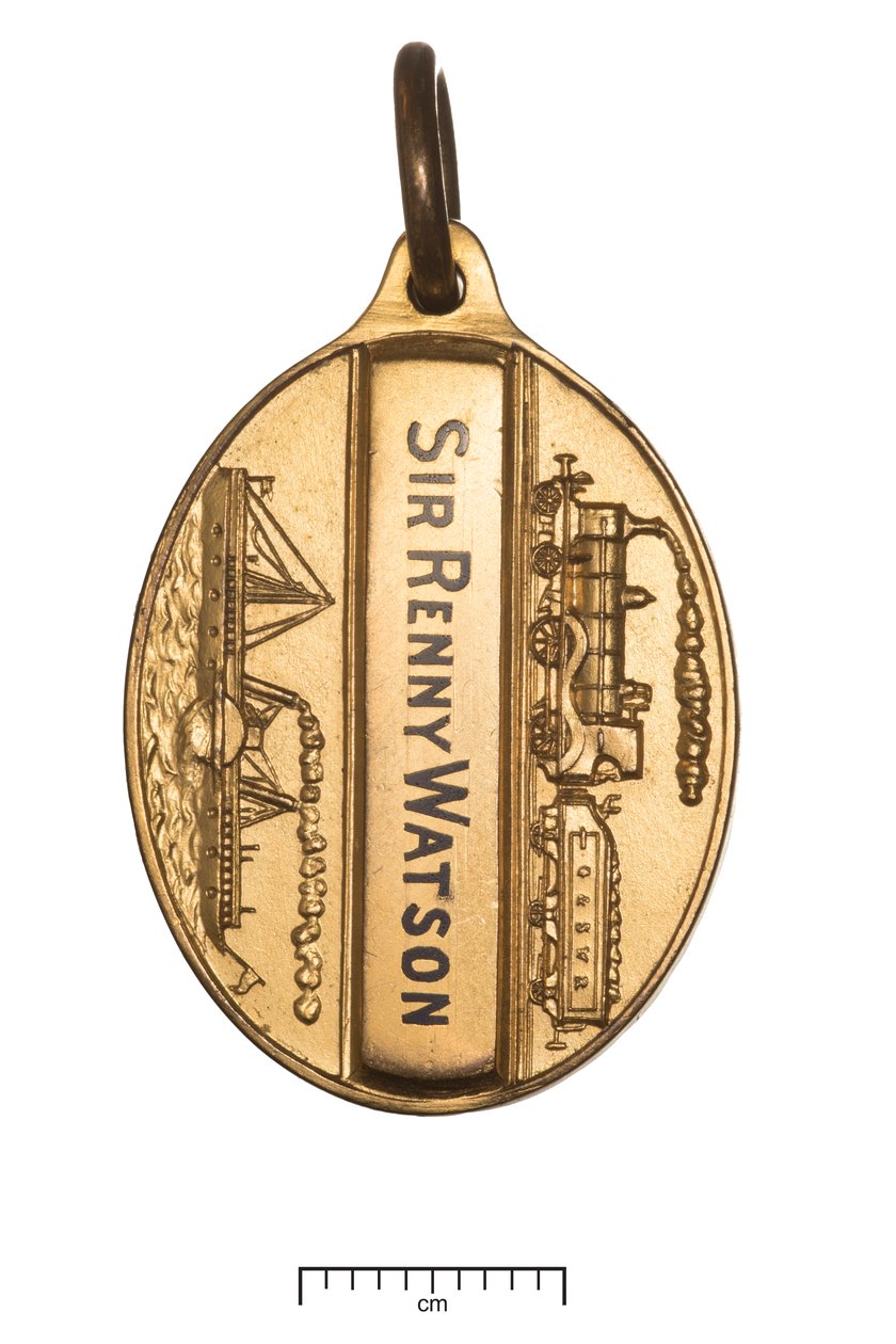 Skotlanti, Glasgow ja South Western Railway, johtajapassi, n. 1850 (kulta ja emali) tekijältä Scottish School