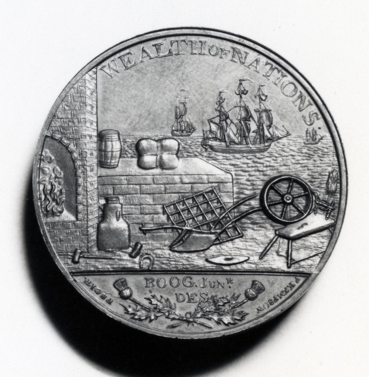 Scottish Penny muistelee Adam Smithiä (kääntöpuoli), 1797 (kupari) (kääntöpuoli, katso XJF448269) tekijältä Scottish School