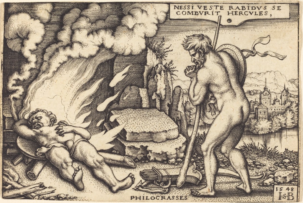 Herculesin kuolema tekijältä Sebald Beham
