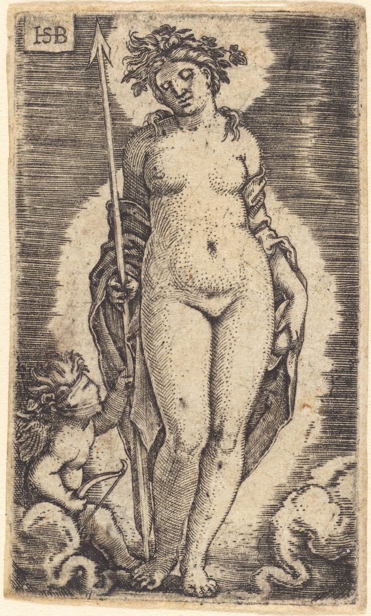 Venus ja Cupid tekijältä Sebald Beham