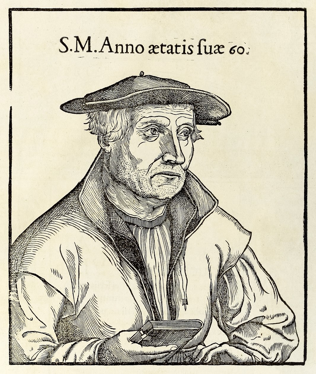 Sebastian Munsterin muotokuva hänen Cosmographiansa vuoden 1550 painoksesta tekijältä Sebastian Munster