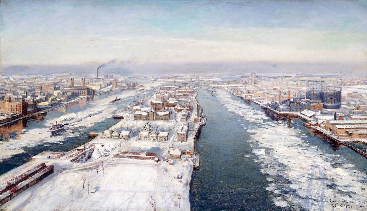 North View Queensboro Bridge (öljy kankaalle) tekijältä Sebastian Cruset