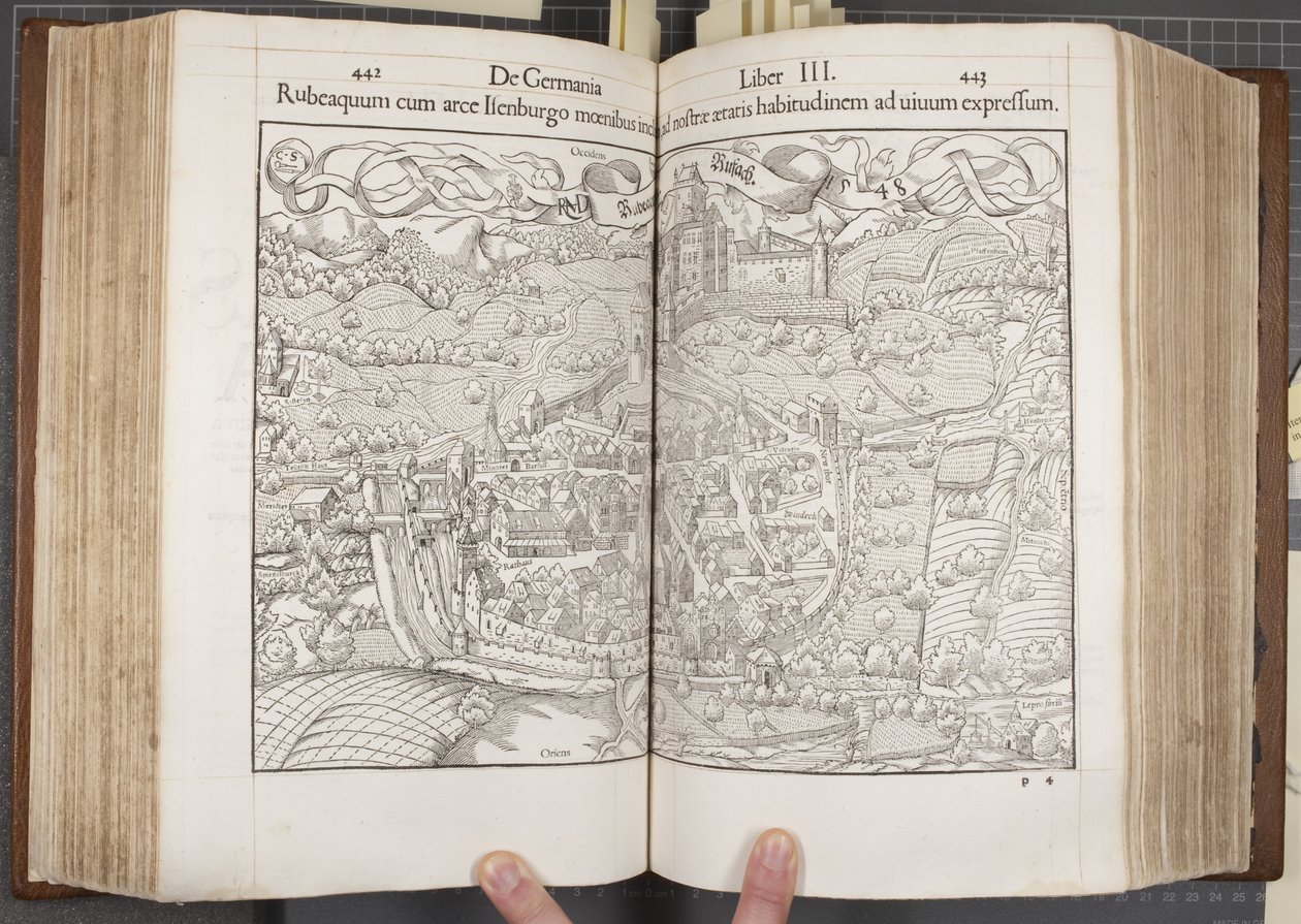 Cosmographia, Fols 442-443 tekijältä Sebastian Munster