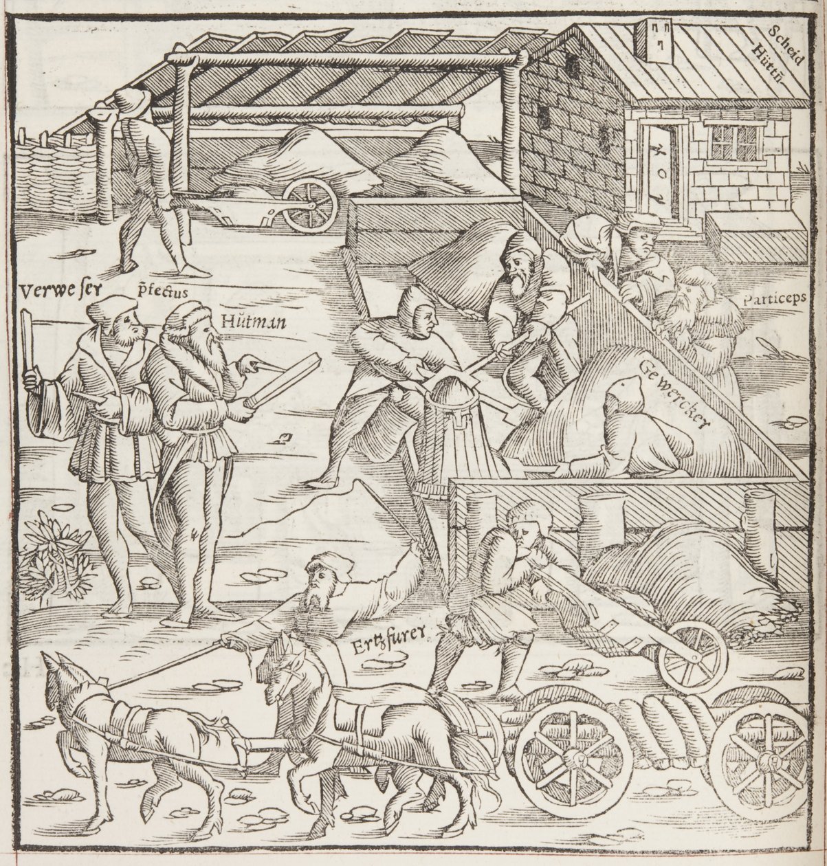 Cosmographia, yksityiskohta Fol 436:sta (kaiverrus) tekijältä Sebastian Munster