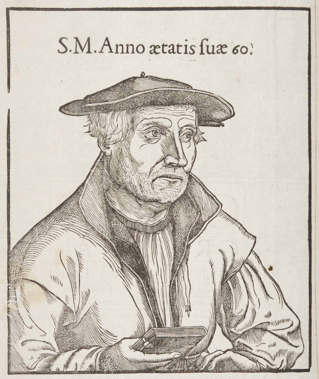 Cosmographia, nimiölehden kääntöpuoli, 1544 tekijältä Sebastian Munster