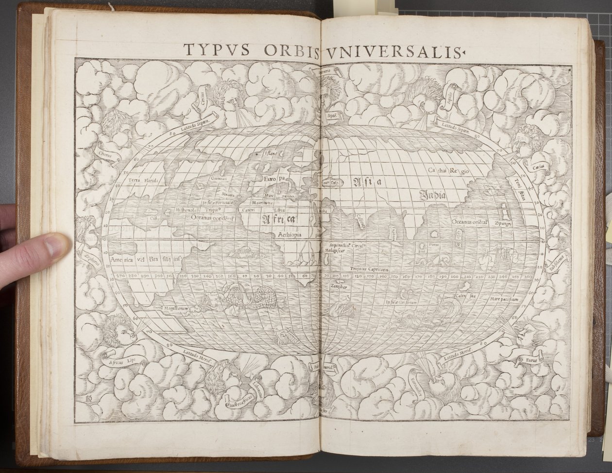 Maapallo, Cosmographia, 1544 tekijältä Sebastian Munster