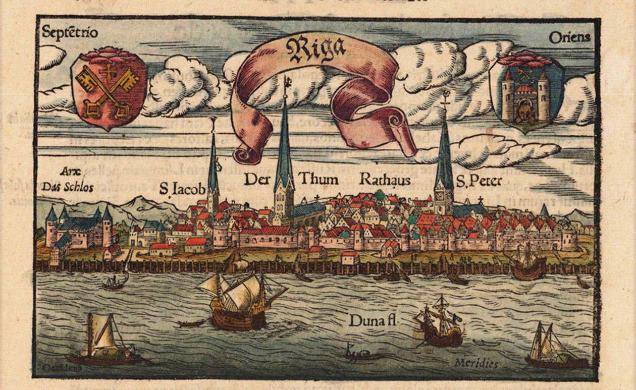 Riika Cosmographiasta, noin 1568 tekijältä Sebastian Munster