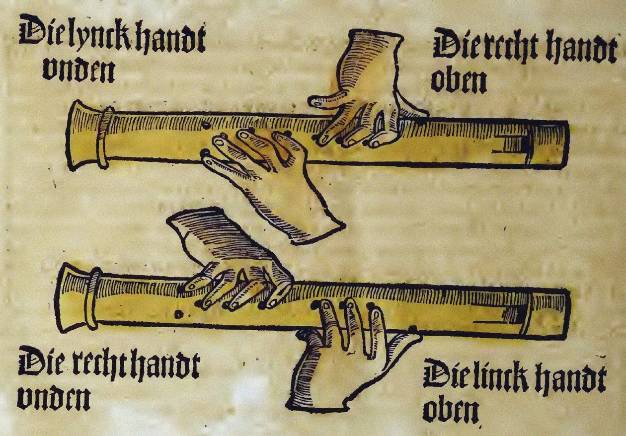 Nokkahuilu Duo (Sebastianus Virdungin Musica gotutscht) kirjoittaja Virdung, Sebastian (1465-1511) tekijältä Sebastian Virdung