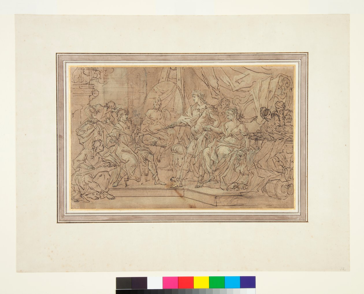 Aleksanteri antaa Campaspen Apellesille n. 1715 tekijältä Sebastiano Conca
