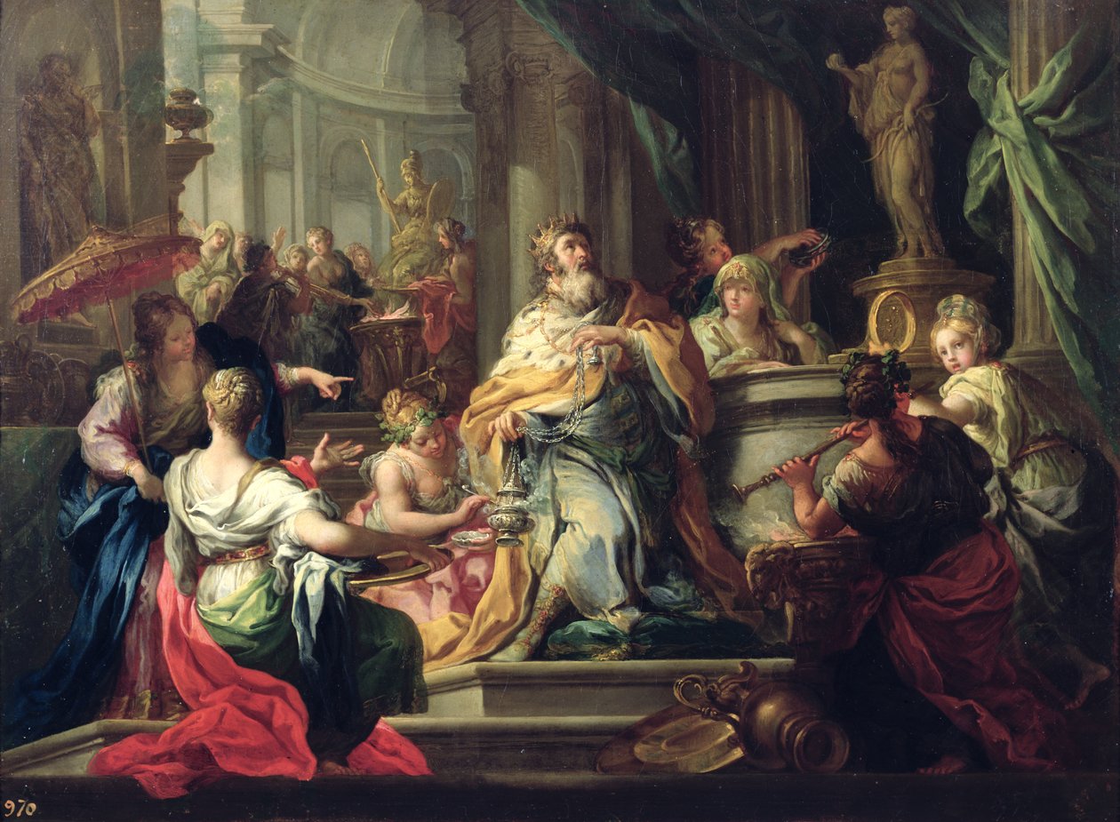 Salomonin jumalanpilkka, n.1735 tekijältä Sebastiano Conca