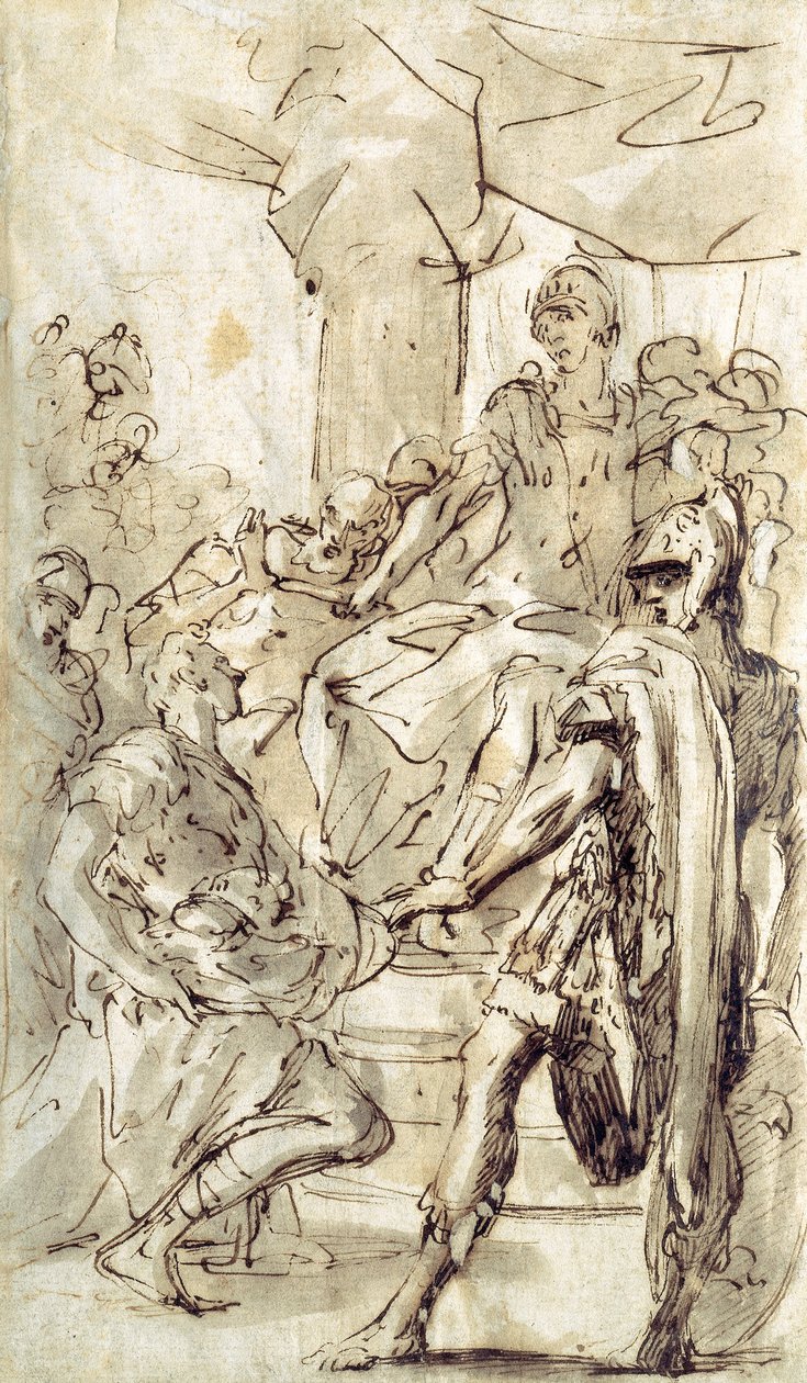 David hylkää kuningas Saulin aseet tekijältä Sebastiano Ricci