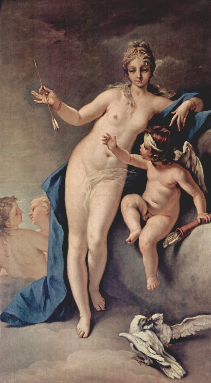 Venus ja Amor tekijältä Sebastiano Ricci