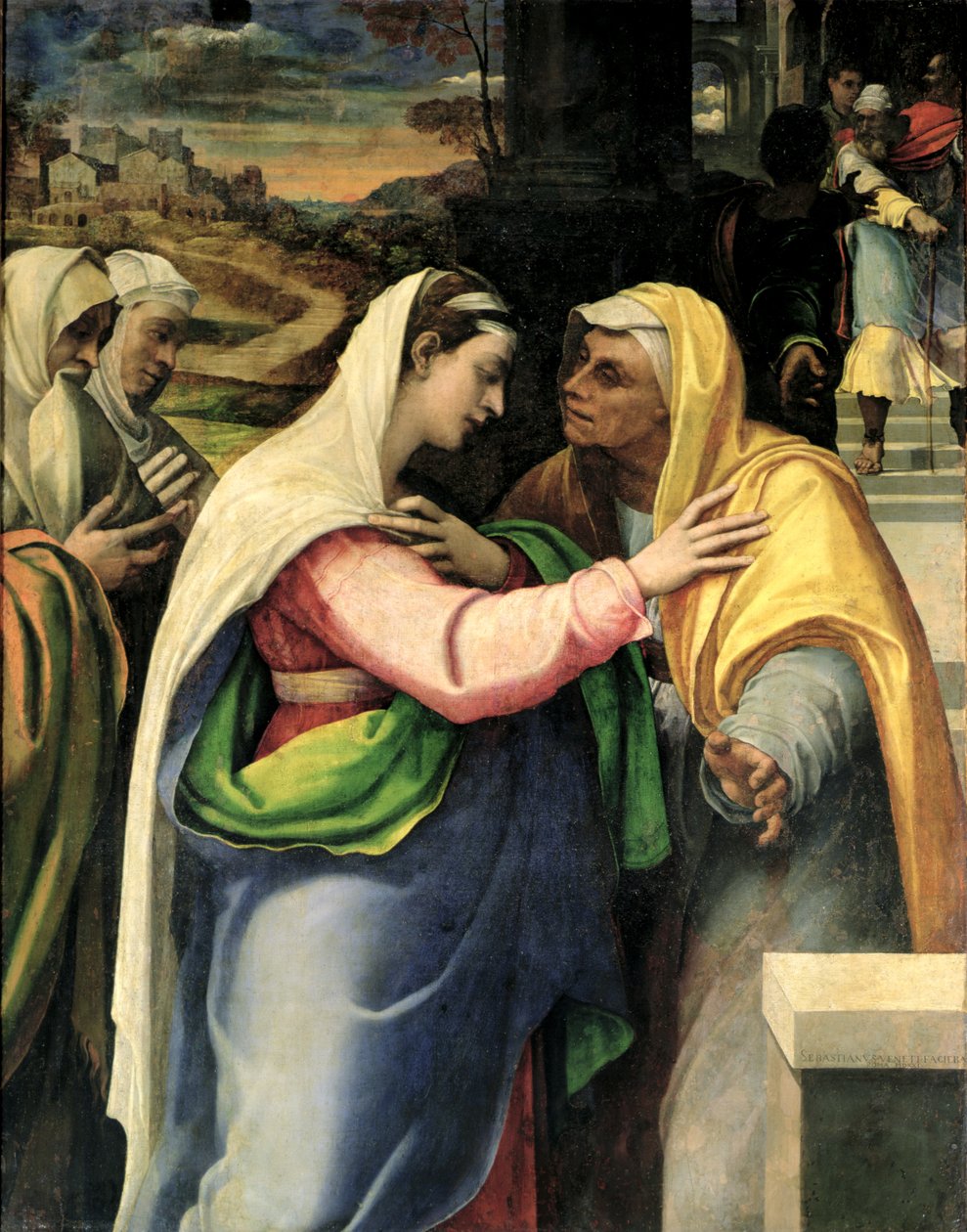 Vierailu, 1519 tekijältä Sebastiano del Piombo