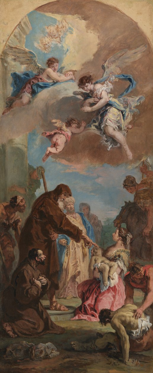 Pyhän Franciscus Paolan ihme tekijältä Sebastiano Ricci