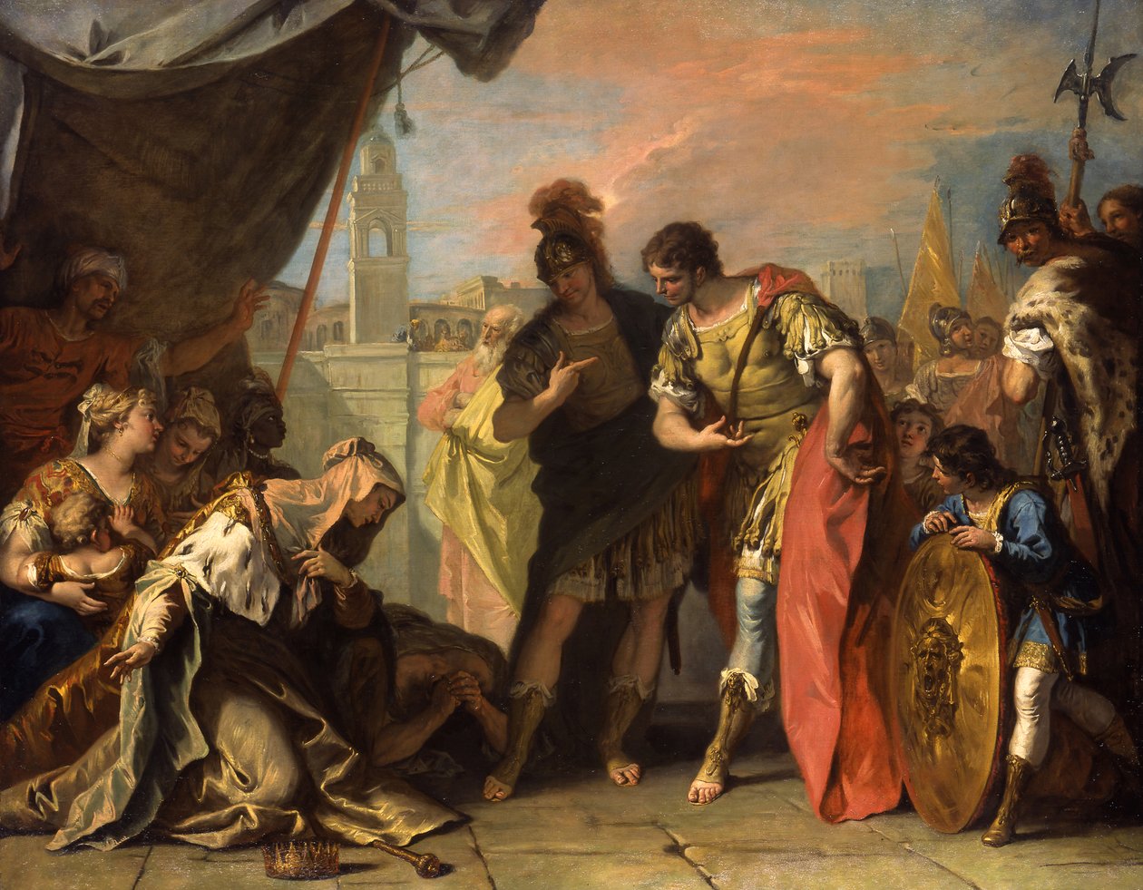 Aleksanteri ja Dareioksen perhe, n. 1708-1710 tekijältä Sebastiano Ricci