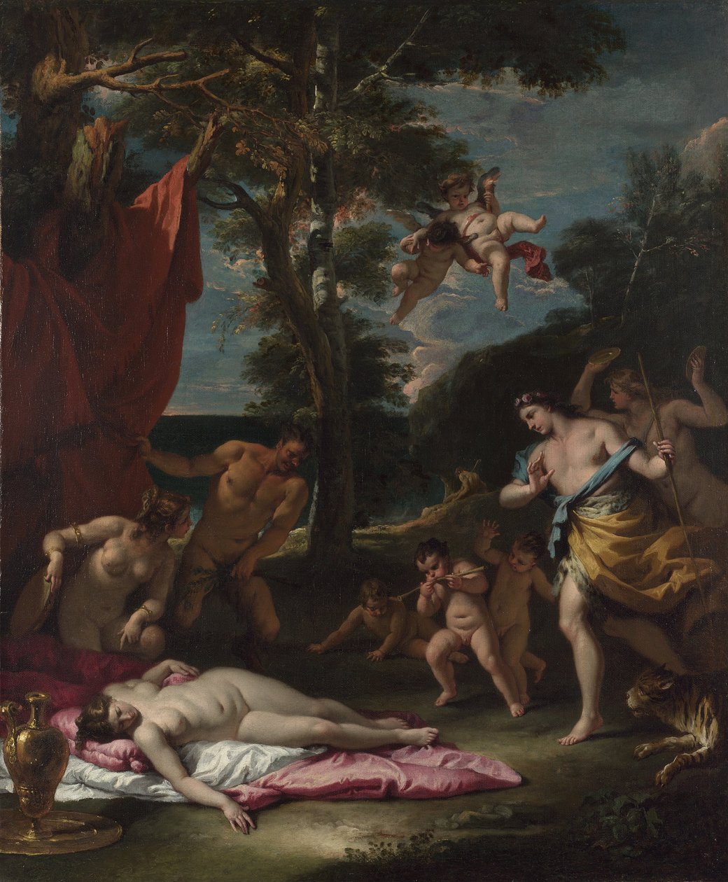 Bacchus ja Ariadne, um 1700 tekijältä Sebastiano Ricci