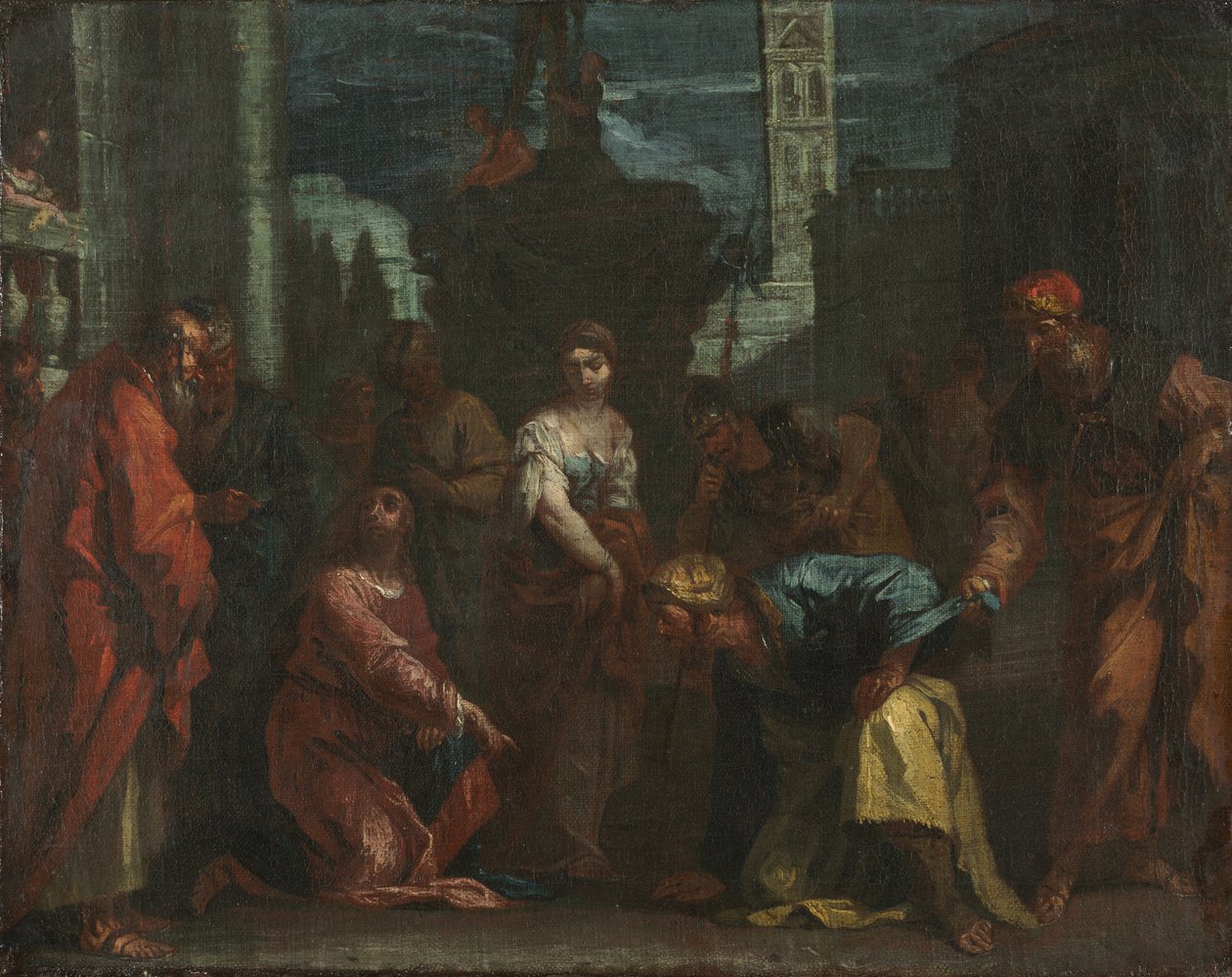 Cristo e a mulher apanhada em adultério, meados de 1700 (óleo sobre tela) finlandês tekijältä Sebastiano Ricci