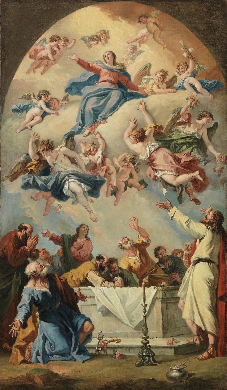 Die Himmelfahrt Mariens tekijältä Sebastiano Ricci