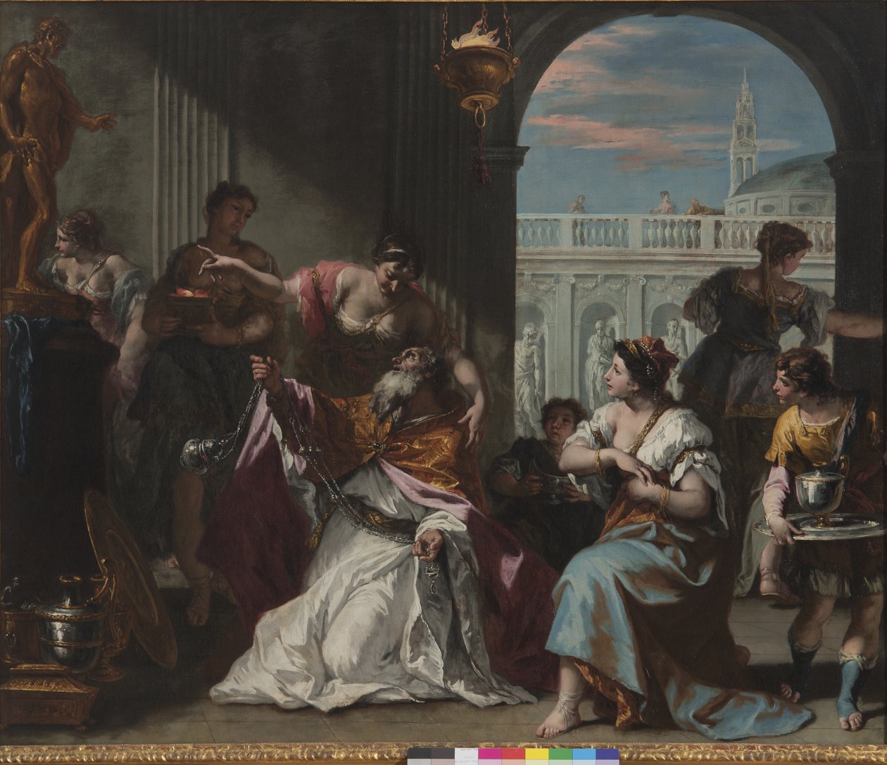 Salomo jumaloi epäjumalia, n. 1724 tekijältä Sebastiano Ricci