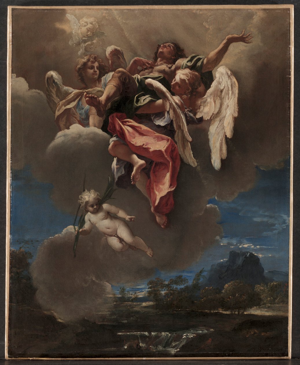 Tutkimus pyhän apoteoosista San Bernardino dei Mortille, Milano, n. 1695. tekijältä Sebastiano Ricci