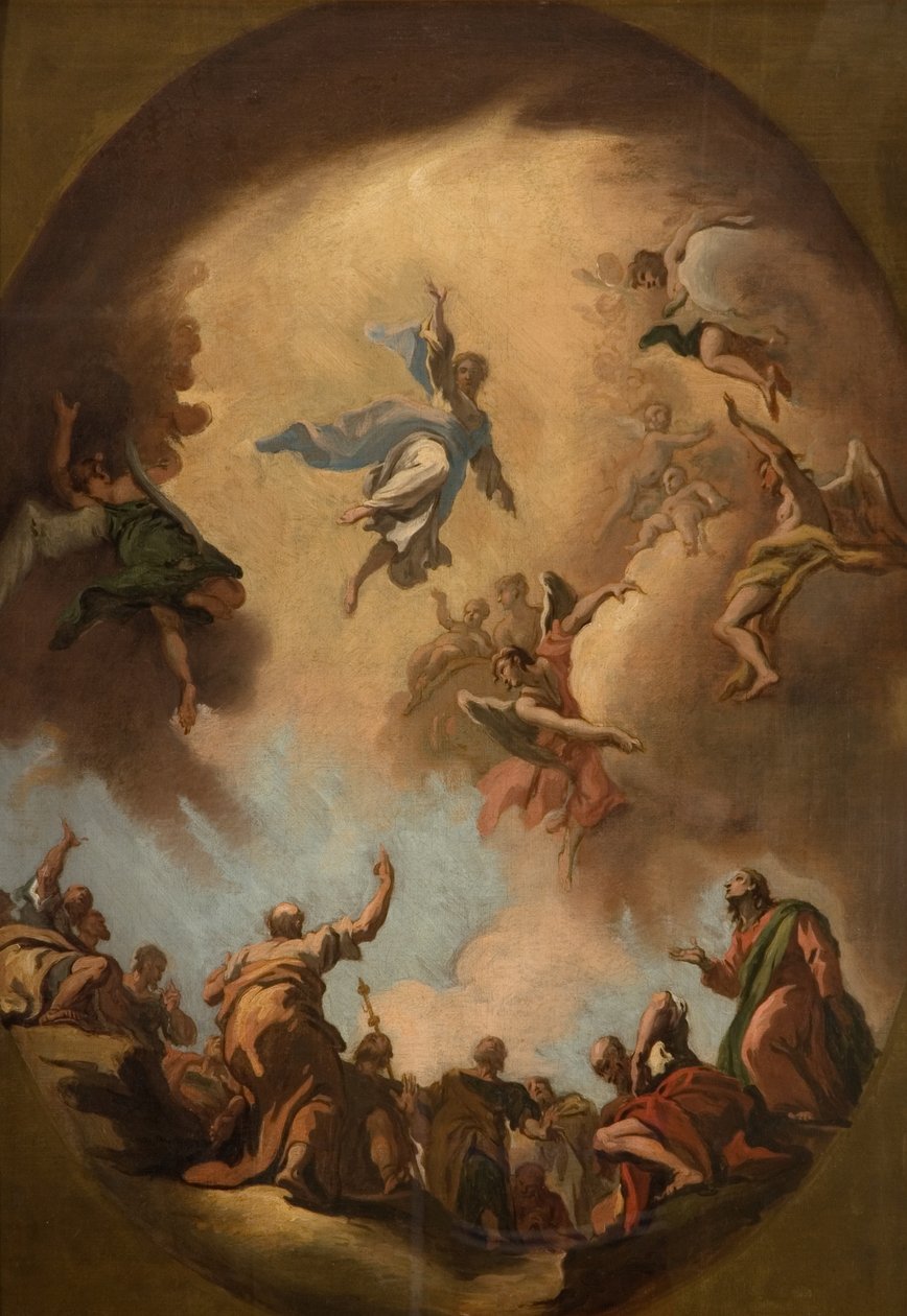 Kristuksen taivaaseenastuminen (öljy kankaalle) tekijältä Sebastiano Ricci