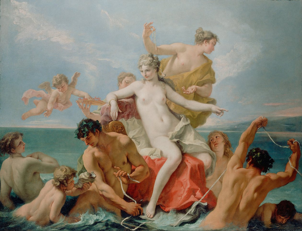 Merivenuksen voitto, n. 1713 tekijältä Sebastiano Ricci