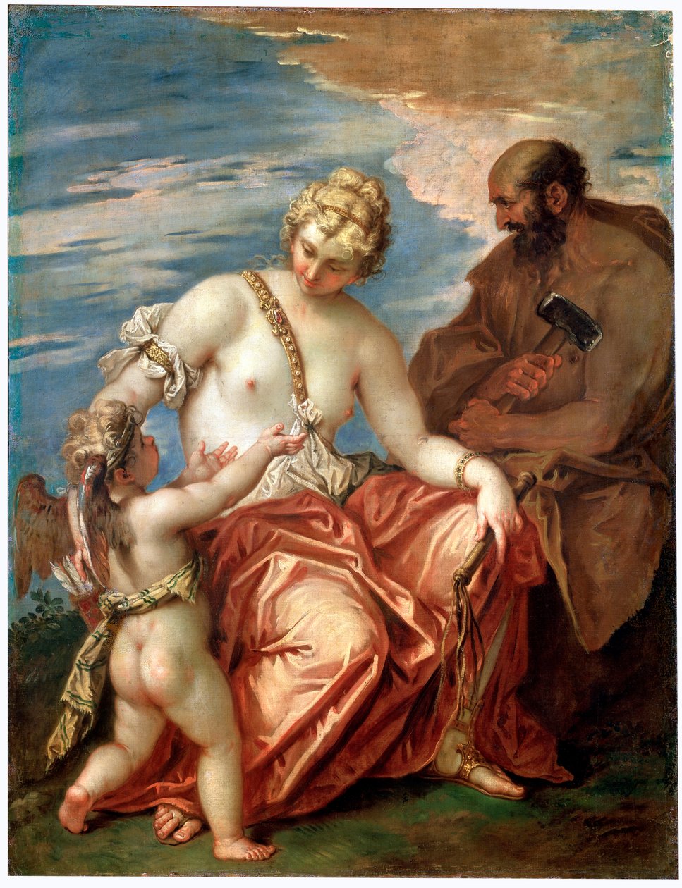 Venus, Vulcan ja Cupid, 1700-luku tekijältä Sebastiano Ricci