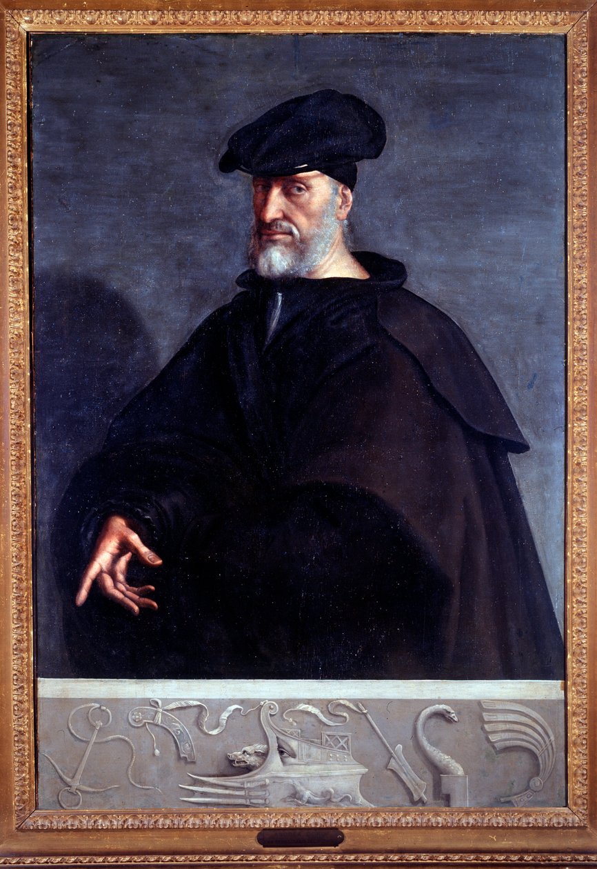 Andrea Dorian muotokuva, italialainen condottiere (öljy kankaalle tekijältä Sebastiano del (c.1485 1547) Piombo
