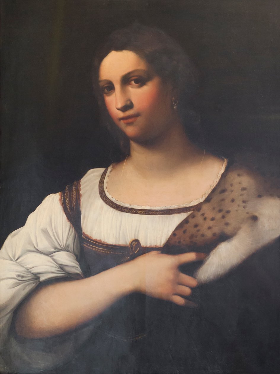 Naisen muotokuva tai Fornarina (öljy paneelissa) tekijältä Sebastiano del (c.1485 1547) Piombo