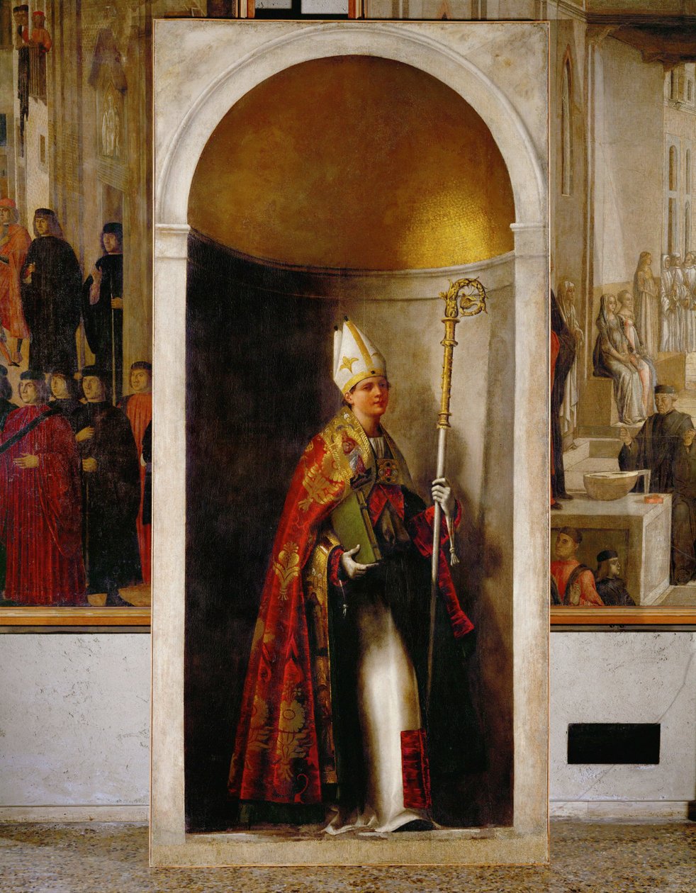 Saint Louis de Toulouse ... (öljy kankaalle) tekijältä Sebastiano del (c.1485-1547) Piombo
