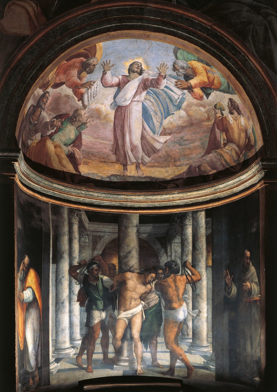 Kristuksen liputus (fresko) tekijältä Sebastiano del (c.1485 1547) Piombo