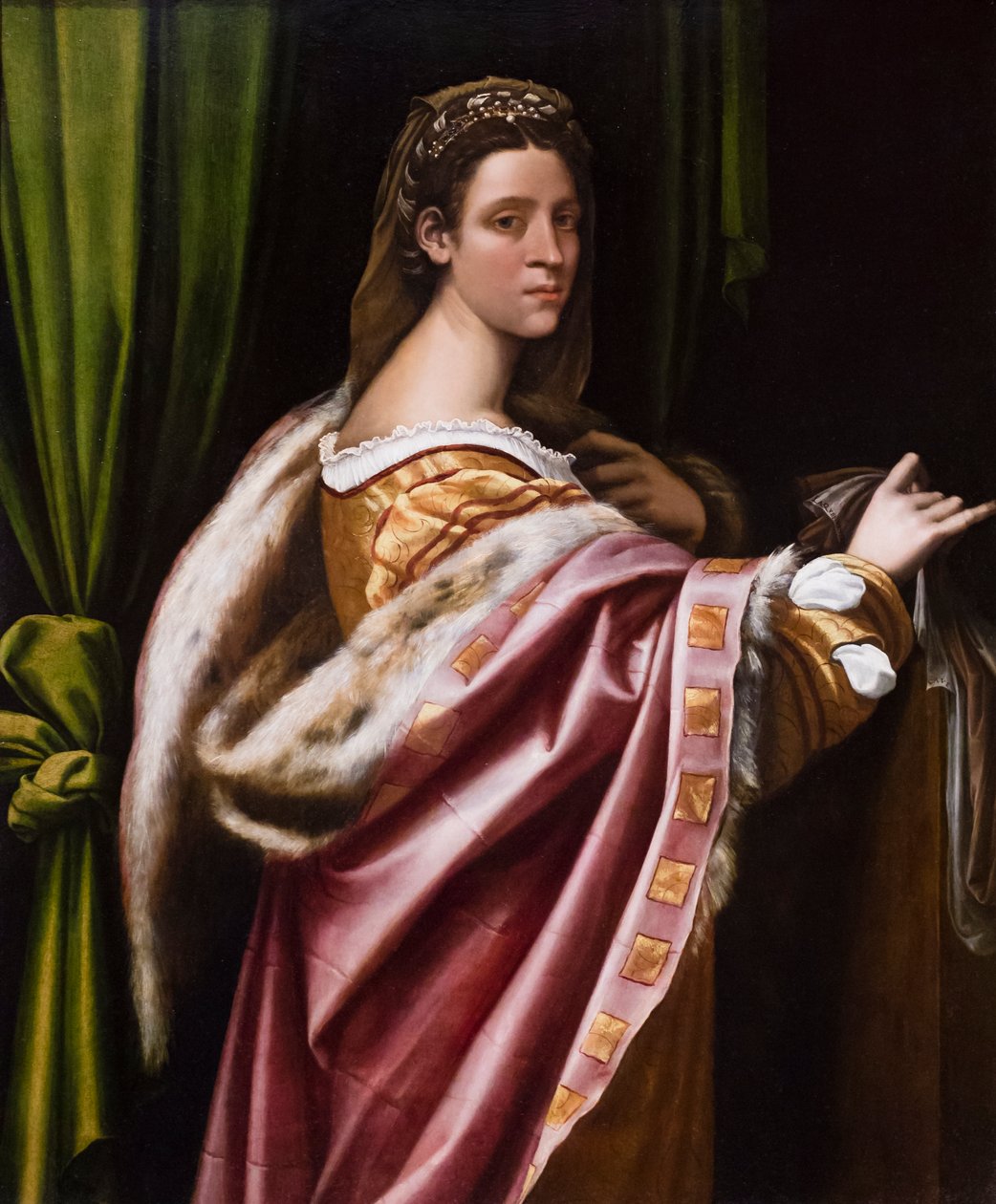 Naisen muotokuva, 1520-luvun puoliväli (öljy puulle) tekijältä Sebastiano del (c.1485 1547) Piombo